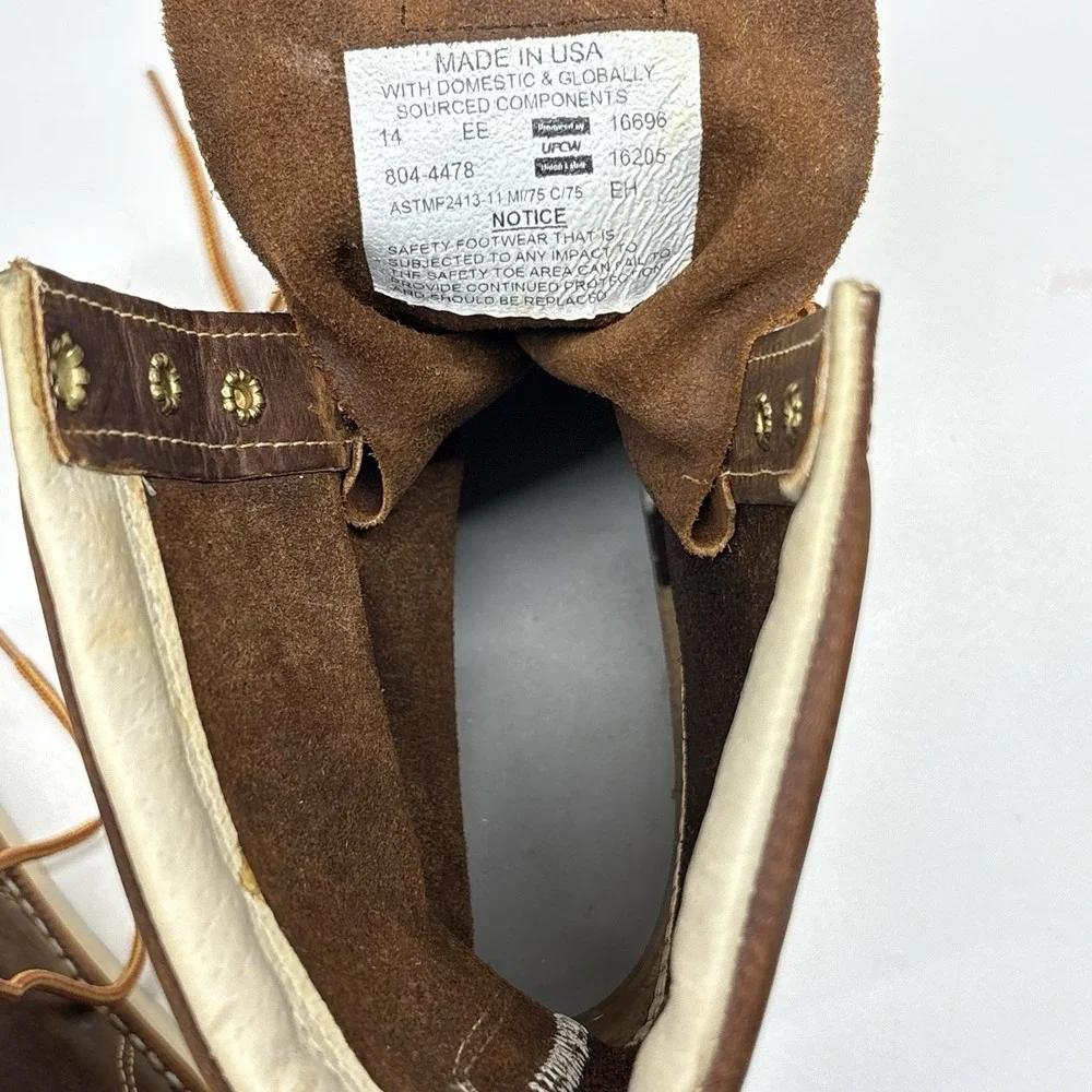 Thorogood Men's American Heritage Steel Toe Work Boot Size 14 EE Crazy Horse USA